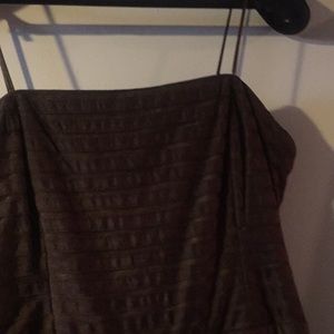 Brown scalloped dress